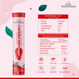 nutrachoice Apple Cider Vinegar for Weight Loss with Mother -75 Effervescent Tablets image 2