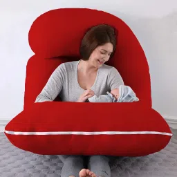 J SHAPE Microfibre Solid Pregnancy Pillow Pack of 1-image-60