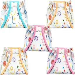 Velcro Cloth Diapers for Babies | Pack of 5 Reusable Cotton Nappies-image-33