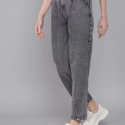 Women Regular High Rise Grey Jeans-image-99