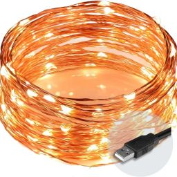 50 LEDs 5 m Yellow Steady String Rice Lights-11