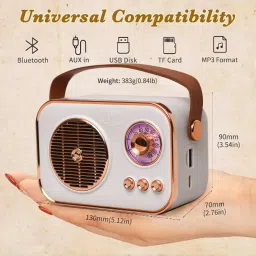 Monrix Bluetooth Wireless Speaker |10W RMS |USB/AUX Input | Hands-Free Calling (RM-363) 7 W Bluetooth Speaker image 3