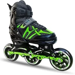Fully Adjustable Roller Skates 3 Wheelers Skating Shoes In-line Skates - Size 9 UK-15