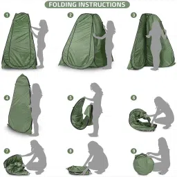 device Polyster foldable Pop Up for Camping and Hiking used for Toilet changing clothes Tent - For 1 image 5