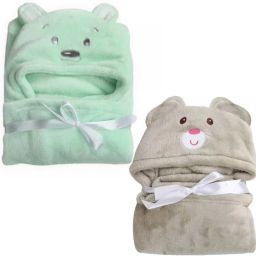 Printed Single Hooded Baby Blanket forMild Winter-image-74