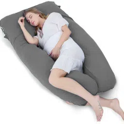 lumber pillow/body pillow/maternity pillow Microfibre Solid Pregnancy Pillow Pack of 1-image-22