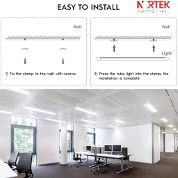 nortek Essenza 72W Led Tube Lights For Home With 3in1 Selectable Color Option CW NW WW 72 W 121 cm Tube Light image 3