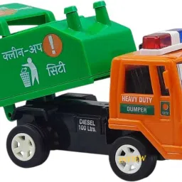 shree jee CLEAN UP CITY GARBAGE DUMPER TRUCK WITH BUCKET OPENABLE PULL BACK TOY image 4