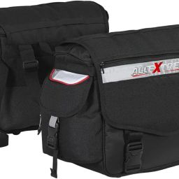 allextreme Motorcycle Saddle Bag Heavy Duty Dual Locking Waterproof Double Side Bags Saddle Bag Black Fabric Motorbike Saddlebag-picture-1