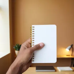 innaxa Pocket Spiral Notebook, 3.5 x 5.5 inch Pocket-size Notebook (White Cover with Gold Wire Binding), 50 Sheet Each Notebook 100 Pages 120 Pages image 4