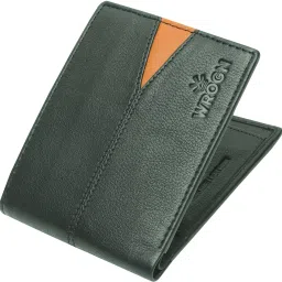 Men Casual Green Genuine Leather RFID Wallet-image-112