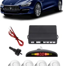 GS358 Silver Car Reverse Parking Sensor with LED Display 4 Sensor G358 Parking Sensor-0