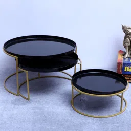 amaya decors Black & Gold Buffet Riser Set of 3-picture-6