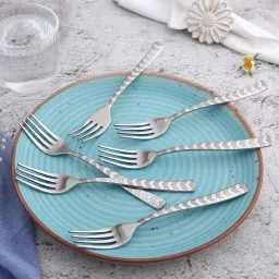 Roma Silver Stainless Steel Dinner Fork Set-image-36