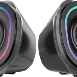 Portronics Intune 5 12W USB Powered Portable Speaker With LED Light Control/Volume Control 12 W Laptop/Desktop Speaker-12