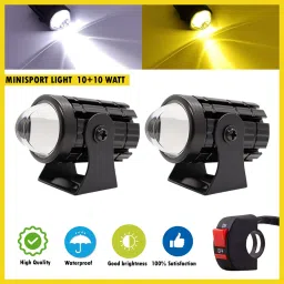 2x Motorcycle Mini Driving Light Headlight Universal Dual Color ATV Scoote Fog Lamp Car, Motorbike, Truck, Van LED (12 V, 36 W)-18