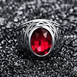 Latest Fashion Stainless Steel Black Silver Band Ring Stainless Steel Crystal Silver Plated Ring-image-104