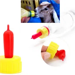 Bottle Topper Nipple for Goat, Puppy and Kitten(2 Pieces) Pet Nursing Kit-9