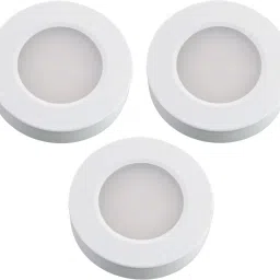 LED Cabinet Light, Cupboard Light, Striker Light (3 Watt) Natural Warm White Color, Magnetic Elegant Cover, Surface mounted (PACK OF 3) Recessed Ceiling Lamp-11
