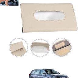 New Excellent Bright Color Beige Rectangle Shape Tissue Box For-308 Vehicle Tissue Dispenser-29