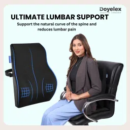 doyelex Orthopedic Backrest Cushion for Chair & Car Seat, Memory Foam & Premium Air Mesh Back / Lumbar Support image 4