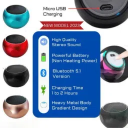 JAXTER Mini Wireless Bluetooth Round Speaker 5 W Bluetooth Party Speaker image 4