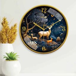 random Multicolour Modern Plastic Stylish Non Ticking Silent Analog Wall Clock -12 inch-picture-24