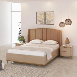 casacraft from pepperfry Carlos Upholstered Headboard Queen Size Bed With Full Hydraulic Storage in High Gloss Finish-picture-28