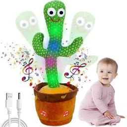 Talking Cactus Toy for Babies |Wriggling and Dancing Toy with 3D Lights for kids-23