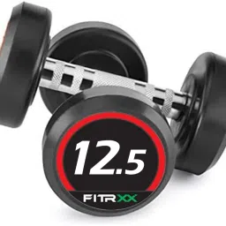 Set Of 12.5KGX2 High Quality Rubber Professional Bouncer Fixed Weight Dumbbell-1
