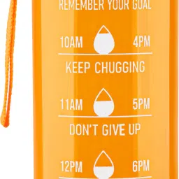 Unbreakable Motivational Water Bottle Time Mark Sipper With Straw 1000 ml Sipper-image-56