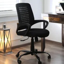 Mesh Mid Back Ergonomic Office/Study/Computer/Work from Home revolving Chair Fabric Office Executive Chair-image-55