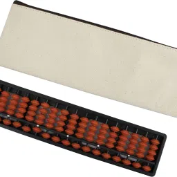 Abacus Math Learning Kit for Kids 17 Rod Brown with Canvas Black Pouch-8