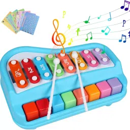 2 in 1 Baby Piano Xylophone Toy, 8 Multicolored Key Keyboard-image-75