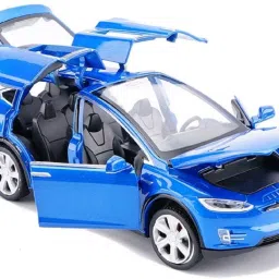 Tesla Model X90 Die-Cast Music , Lights & Pull Back Action (Color May Vary)-45