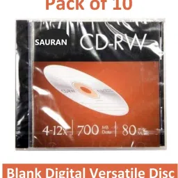 Sauran DVD Rewritable Pack of 10 Blank Digital Versatile Disc DVD 700 MB-32