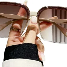 UV Protection Retro Square, Cat-eye, Over-sized Sunglasses (Free Size)-picture-6