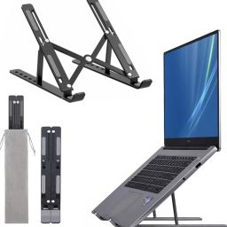 NR TELECOM Laptop Stand Folding Storage Bracket | 7 Knots Lift Adjustment Laptop Stand-image-71