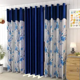 152 cm (5 ft) Polyester Semi Transparent Window Curtain (Pack Of 3)-2