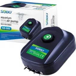 SB-988 Aquarium Air Pump 12w and 4 Outlets with 10m Air tube Air Aquarium Pump-image-36