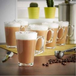 Pack of 6 Glass COFFEE TEA CUP 001-27