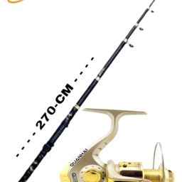 Fishing rod DAIJIA 270 CM ROD matal Spinning reel sg3000 Black Fishing Rod Black Fishing Rod-image-86