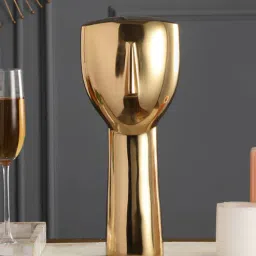 de maison decor Abstract Face Gold Aluminium Human Figurine-picture-32
