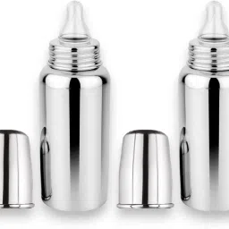 Stainless Steel Baby Feeding Bottle for Kids Steel Feeding Bottle for Milk- Food Grade Plastic, Silicone-image-21