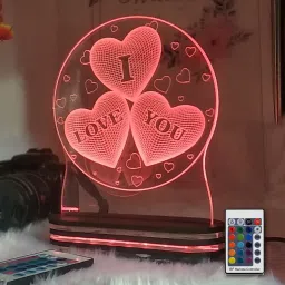 Lampees LUV Hearts 3D Illusion Led Night Lamp-image-8