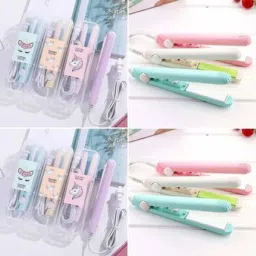 KHALIFA AND BADSHAH Small Beauty Mini Professional Hair Straighteners Temperature Control Flat Iron Mini Hair Straightener AA-15, Mini Hair Straightener Ceramic Plates Fast Heat up Hair Straightener-43