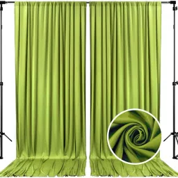 Stookin olive green Decoration Backdrop Curtain Background Wedding Parties 5x12 Set of 2 Reflector-image-55