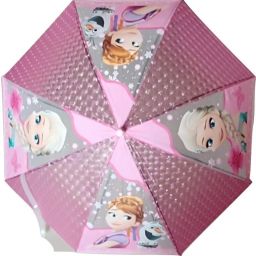 Pink 3D PVC Princess Umbrella with Whistle Umbrella-image-1