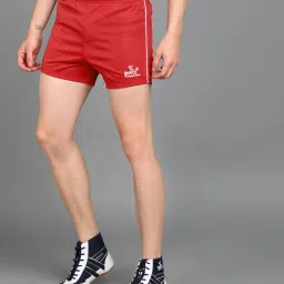 Striped Men Red Sports Shorts-picture-16