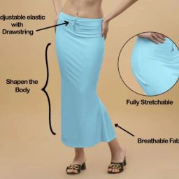 Yuvraah Shapewear-Sky_Blue Lycra Blend Petticoat-image-120